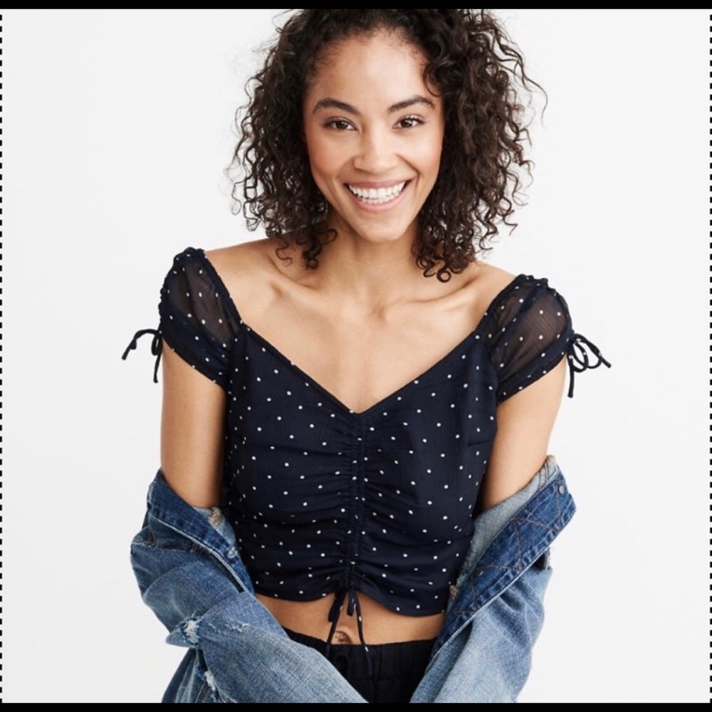 Brand new A&F polka dot crop top